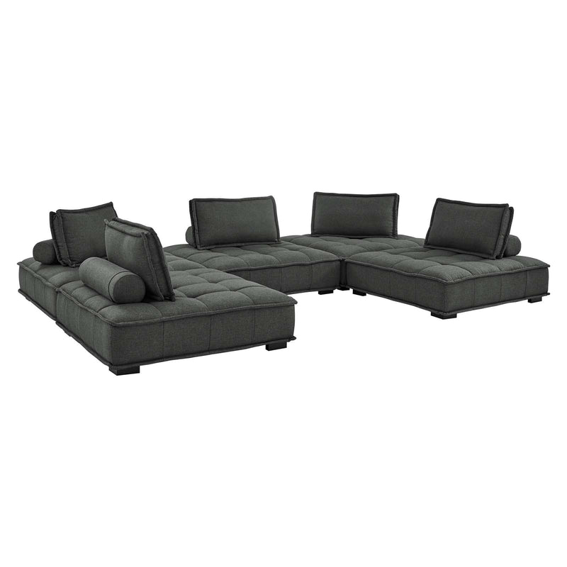 Modway Saunter Tufted Fabric Fabric 5-Piece Sectional Sofa - EEI-5210 | Sectional | Modishstore - 15