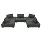 Modway Saunter Tufted Fabric Fabric 5-Piece Sectional Sofa | Sofas | Modishstore-16