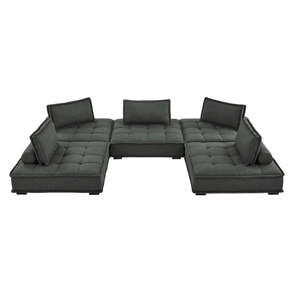 Modway Saunter Tufted Fabric Fabric 5-Piece Sectional Sofa - EEI-5210 | Sectional | Modishstore - 16