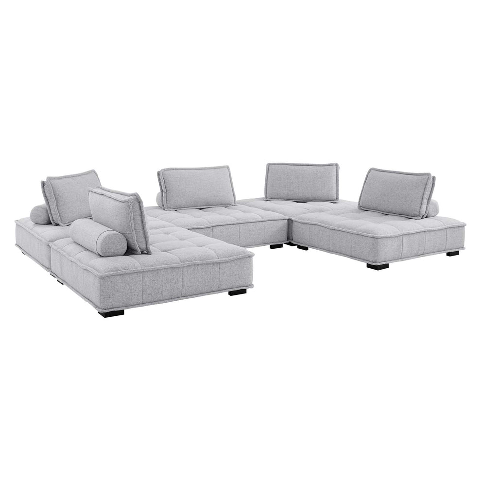 Modway Saunter Tufted Fabric Fabric 5-Piece Sectional Sofa - EEI-5210 | Sectional | Modishstore - 22