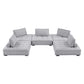 Modway Saunter Tufted Fabric Fabric 5-Piece Sectional Sofa | Sofas | Modishstore-23
