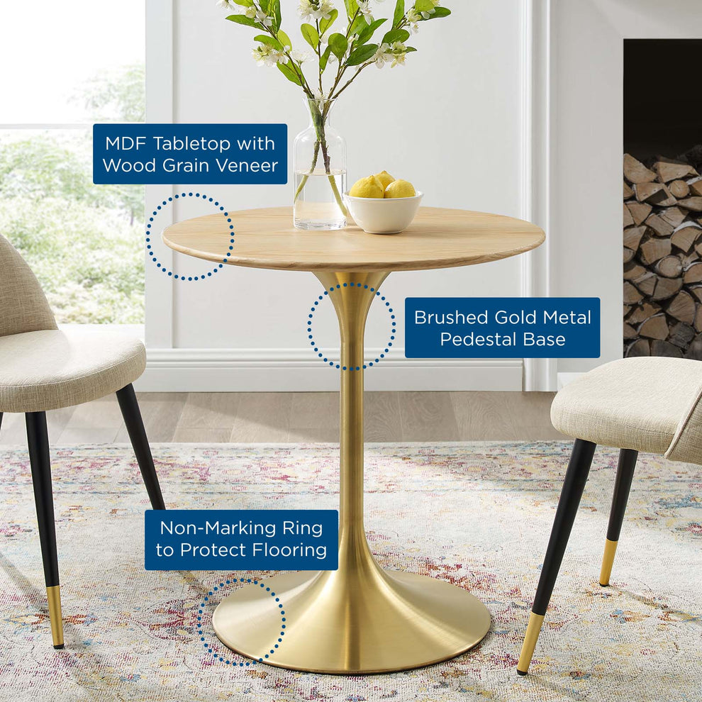 Modway Lippa 28" Wood Dining Table - EEI-5213 | Dining Tables | Modishstore - 5