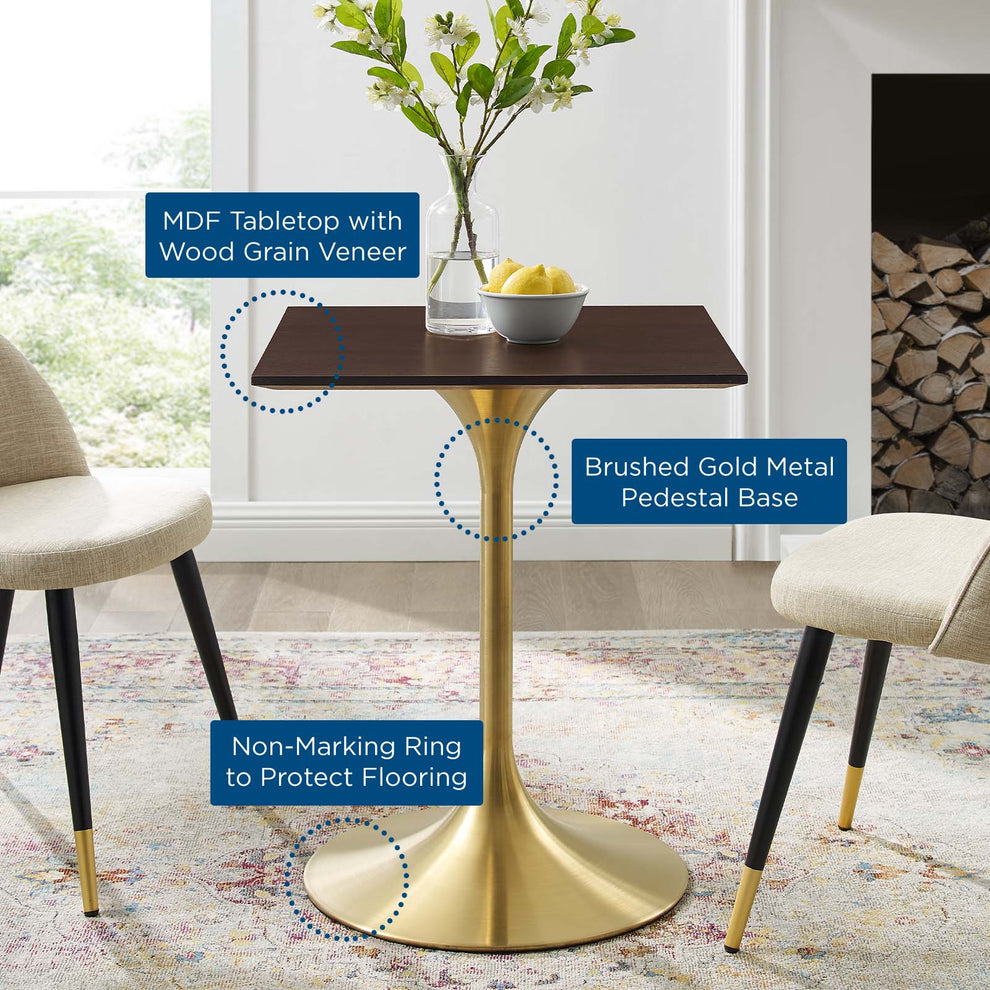 Modway Lippa 24" Square Wood Dining Table - EEI-5218 | Dining Tables | Modishstore - 5