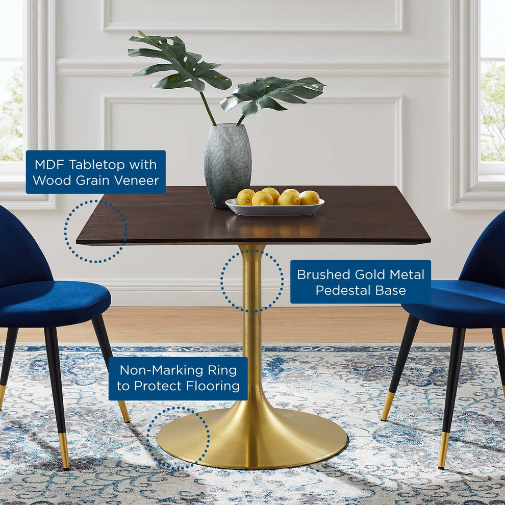 Modway Lippa 40" Square Wood Dining Table - EEI-5234 | Dining Tables | Modishstore - 5