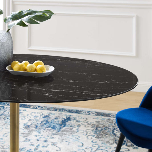 Lippa 60" Oval Artificial Marble Dining Table By Modway - EEI-5243 | Dining Tables | Modishstore - 1