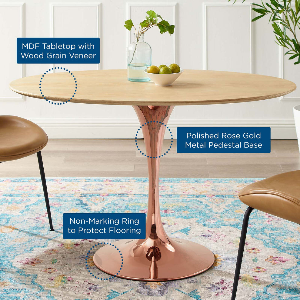 Lippa 47" Oval Wood Dining Table By Modway - EEI-5250 | Dining Tables | Modishstore - 5