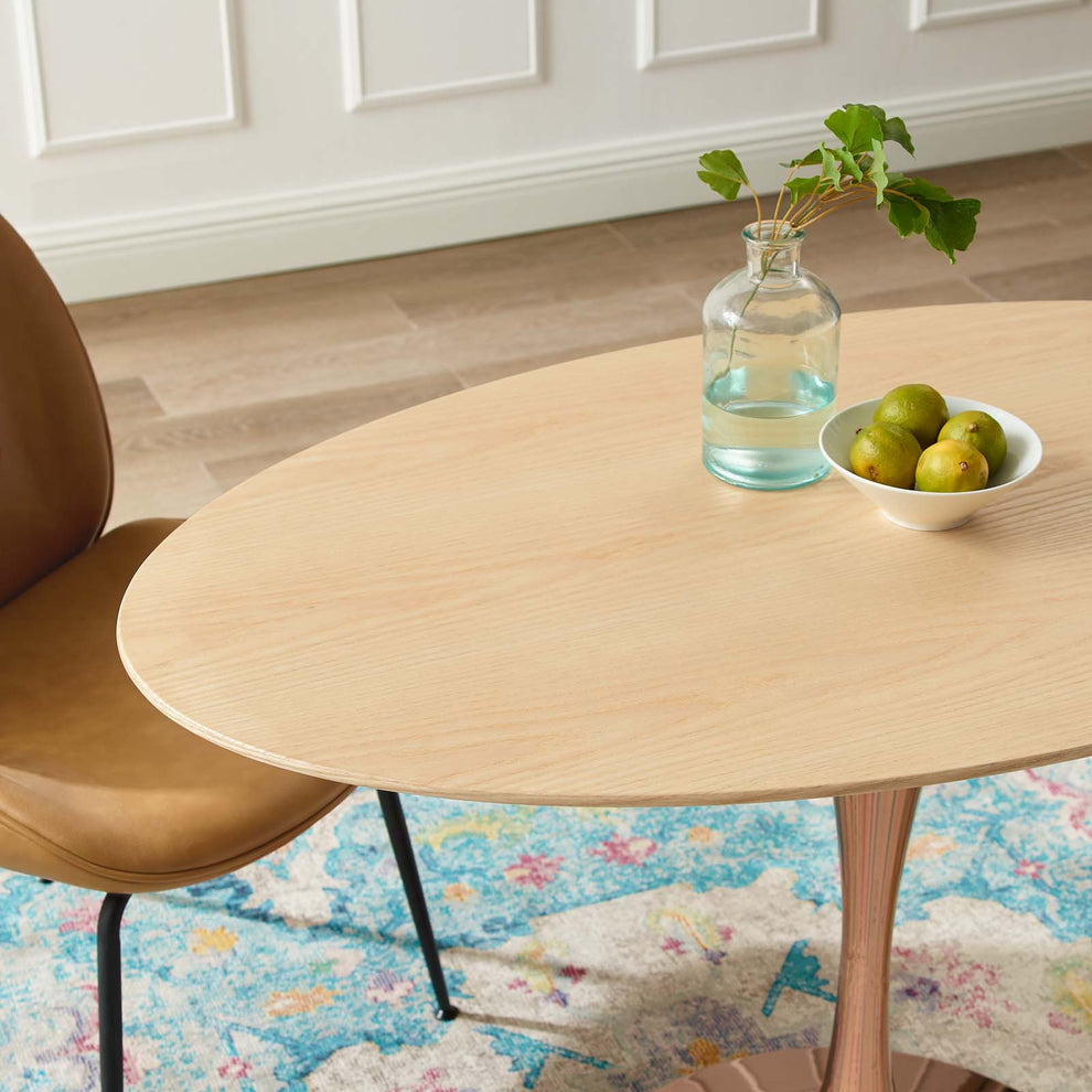Lippa 47" Oval Wood Dining Table By Modway - EEI-5250 | Dining Tables | Modishstore - 6