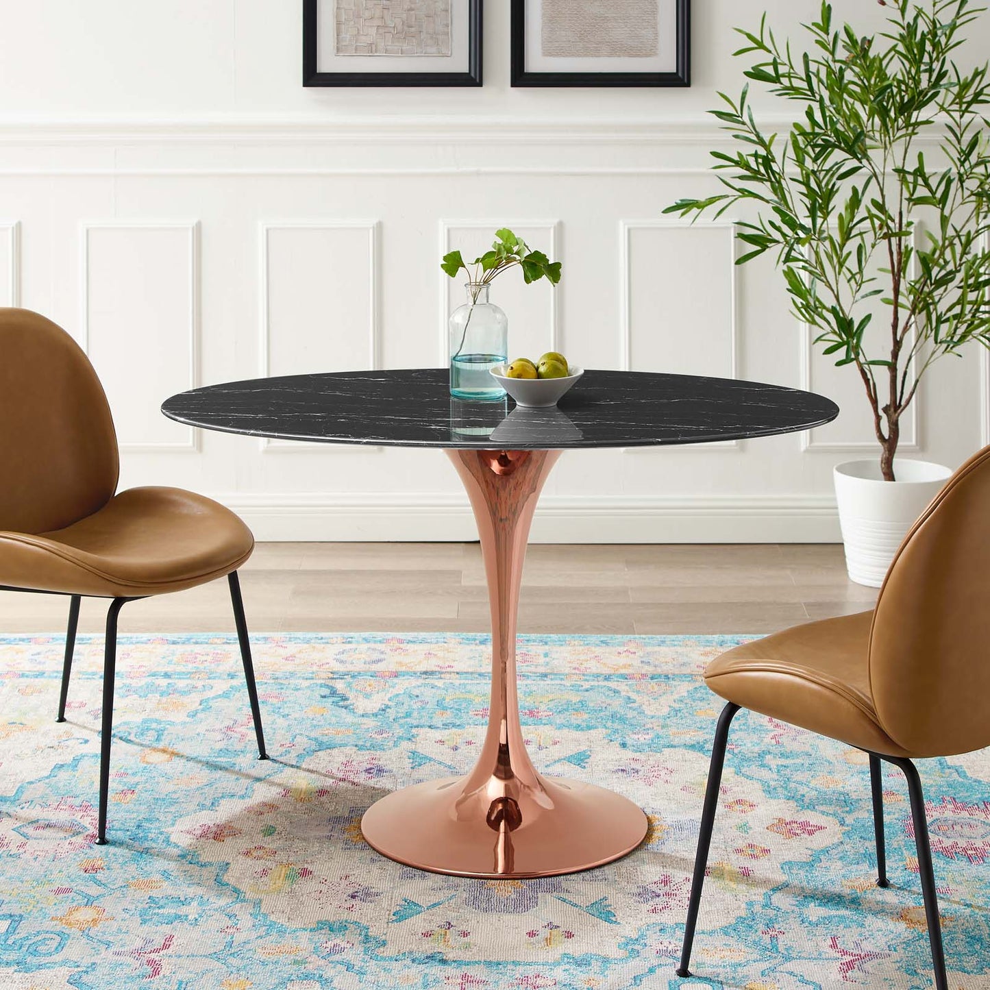 Lippa 48" Oval Artificial Marble Dining Table By Modway - EEI-5260 | Dining Tables | Modishstore - 1
