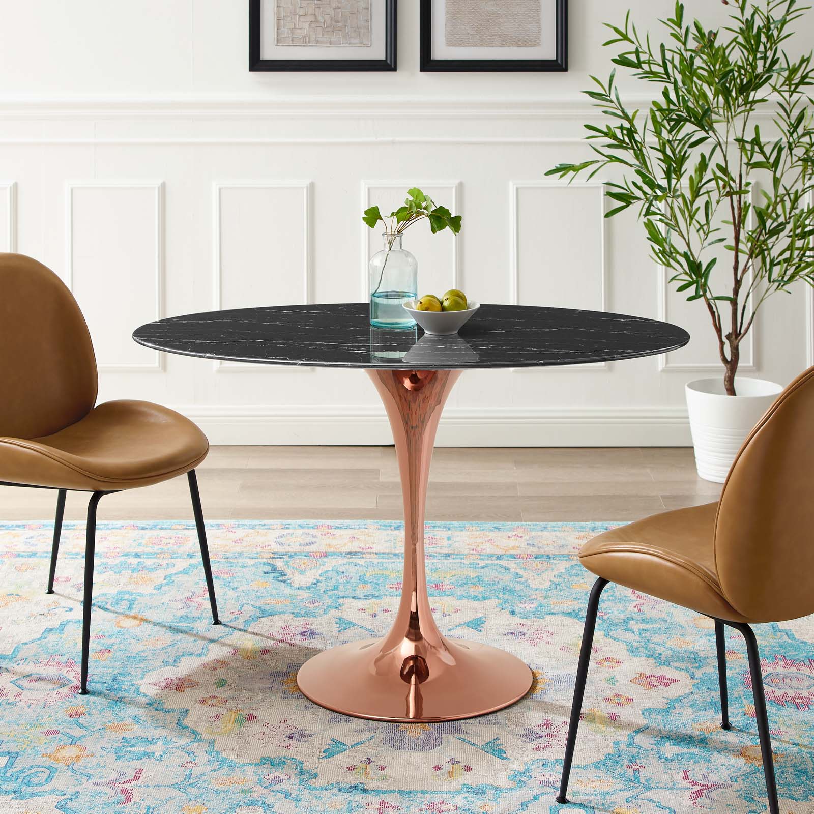 Lippa 48" Oval Artificial Marble Dining Table By Modway - EEI-5260 | Dining Tables | Modishstore - 1