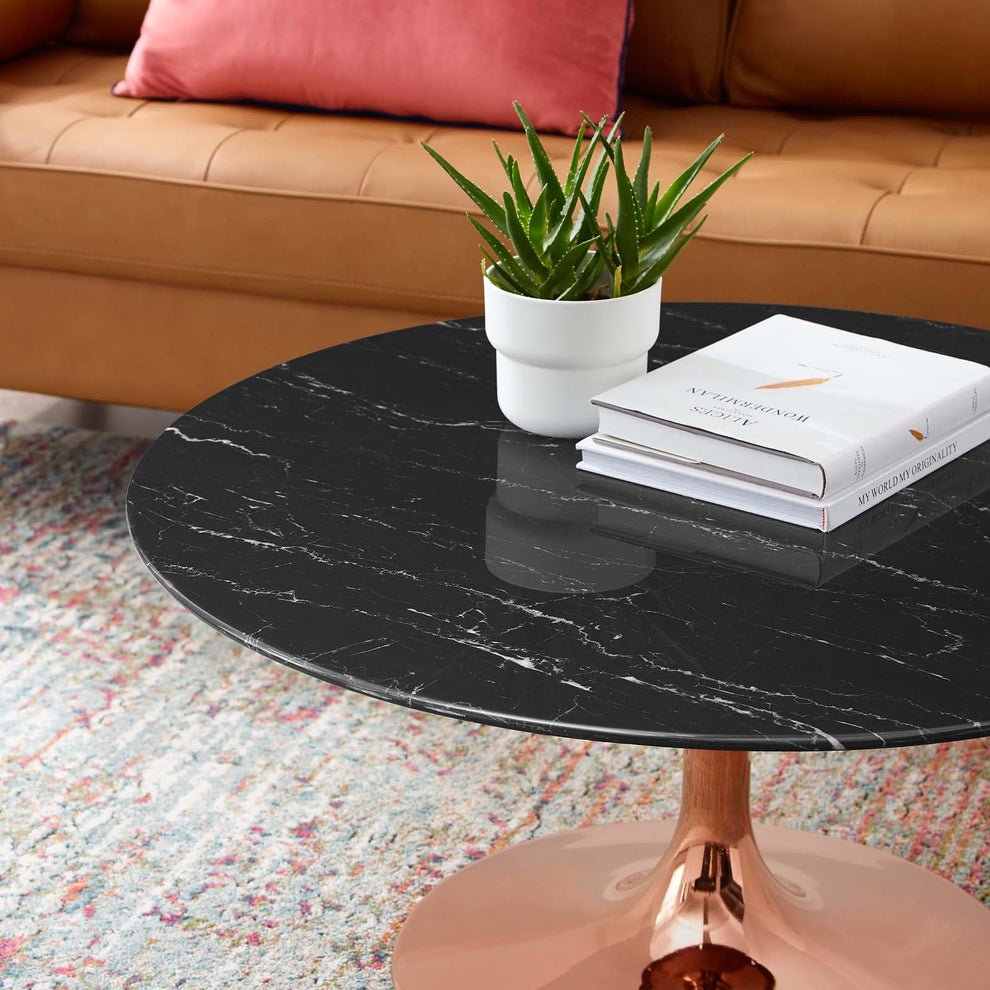 Lippa 36" Artificial Marble Coffee Table By Modway - EEI-5281 | Coffee Tables | Modishstore - 6