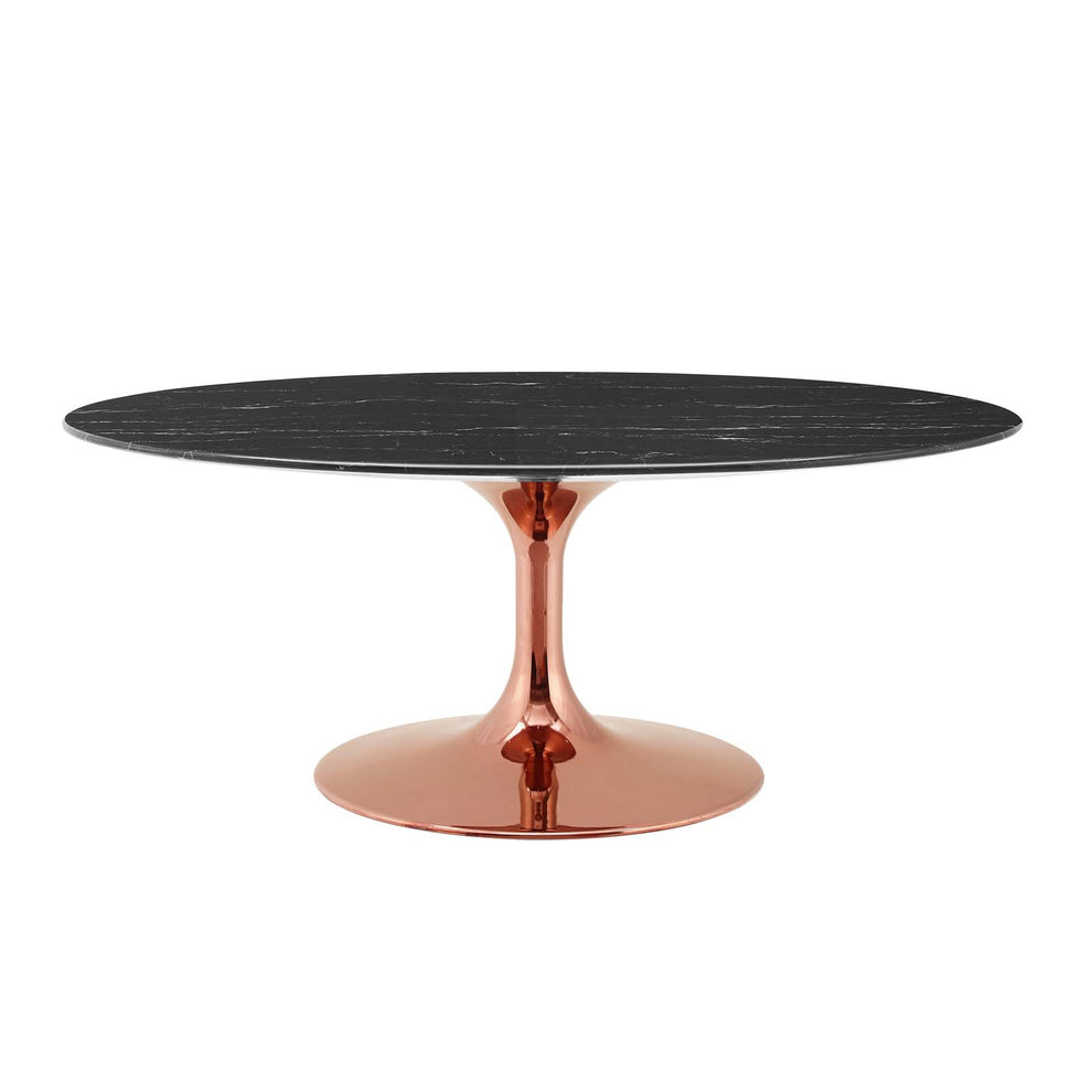 Lippa 42" Oval Artificial Marble Coffee Table By Modway - EEI-5282 | Coffee Tables | Modishstore - 2