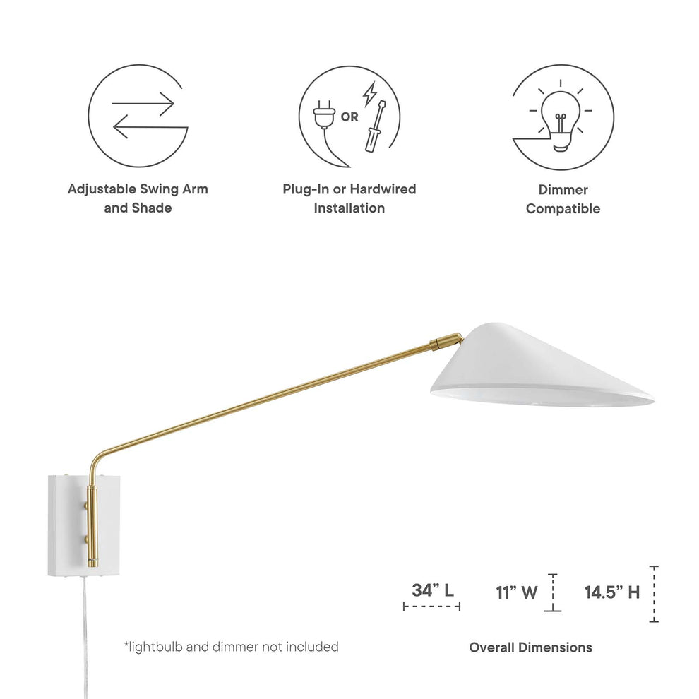 Modway Journey 24" Swing Arm Wall Sconce - EEI-5295 | Sconces | Modishstore - 14