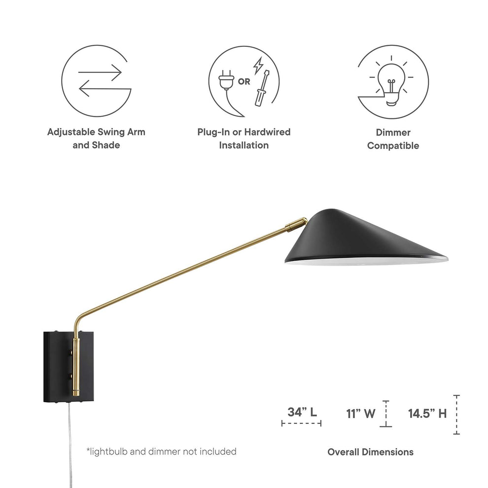 Modway Journey 24" Swing Arm Wall Sconce - EEI-5295 | Sconces | Modishstore - 7