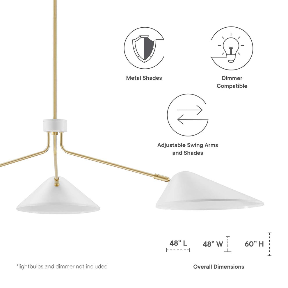 Modway Journey 3-Light 14" Arm Pendant - EEI-5297 | Pendant Lamps | Modishstore - 14