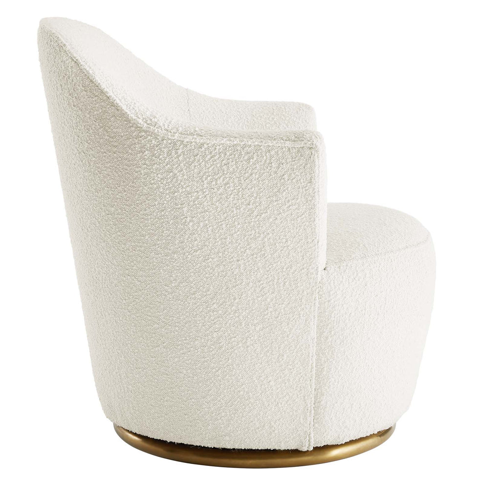 Nora Boucle Upholstered Swivel Chair By Modway - EEI-5311 | Armchairs | Modishstore - 3