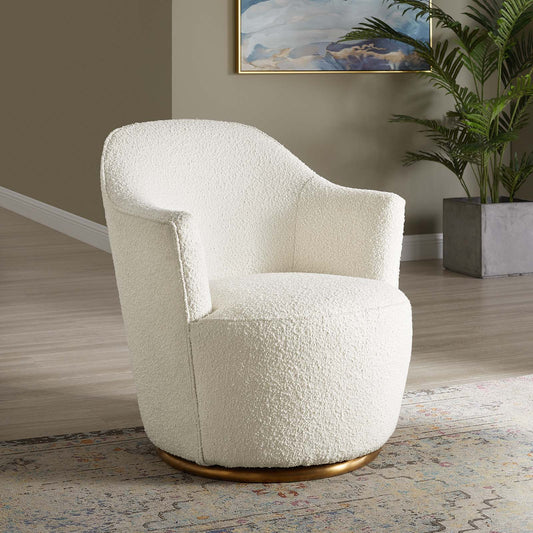 Nora Boucle Upholstered Swivel Chair By Modway | Armchairs | Modishstore