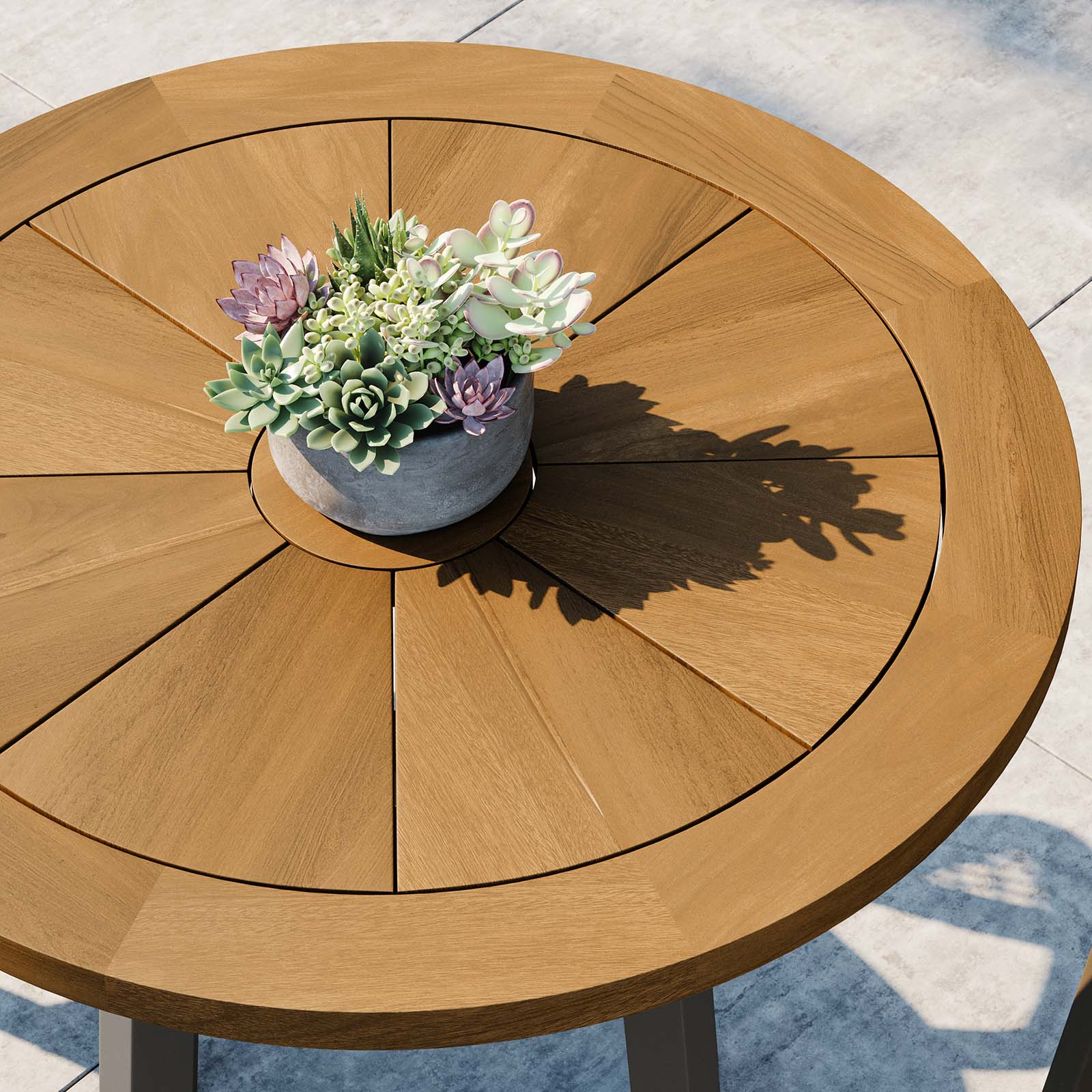 Meadow Outdoor Patio Teak Wood Dining Table By Modway - EEI-5312 | Outdoor Tables | Modishstore - 5