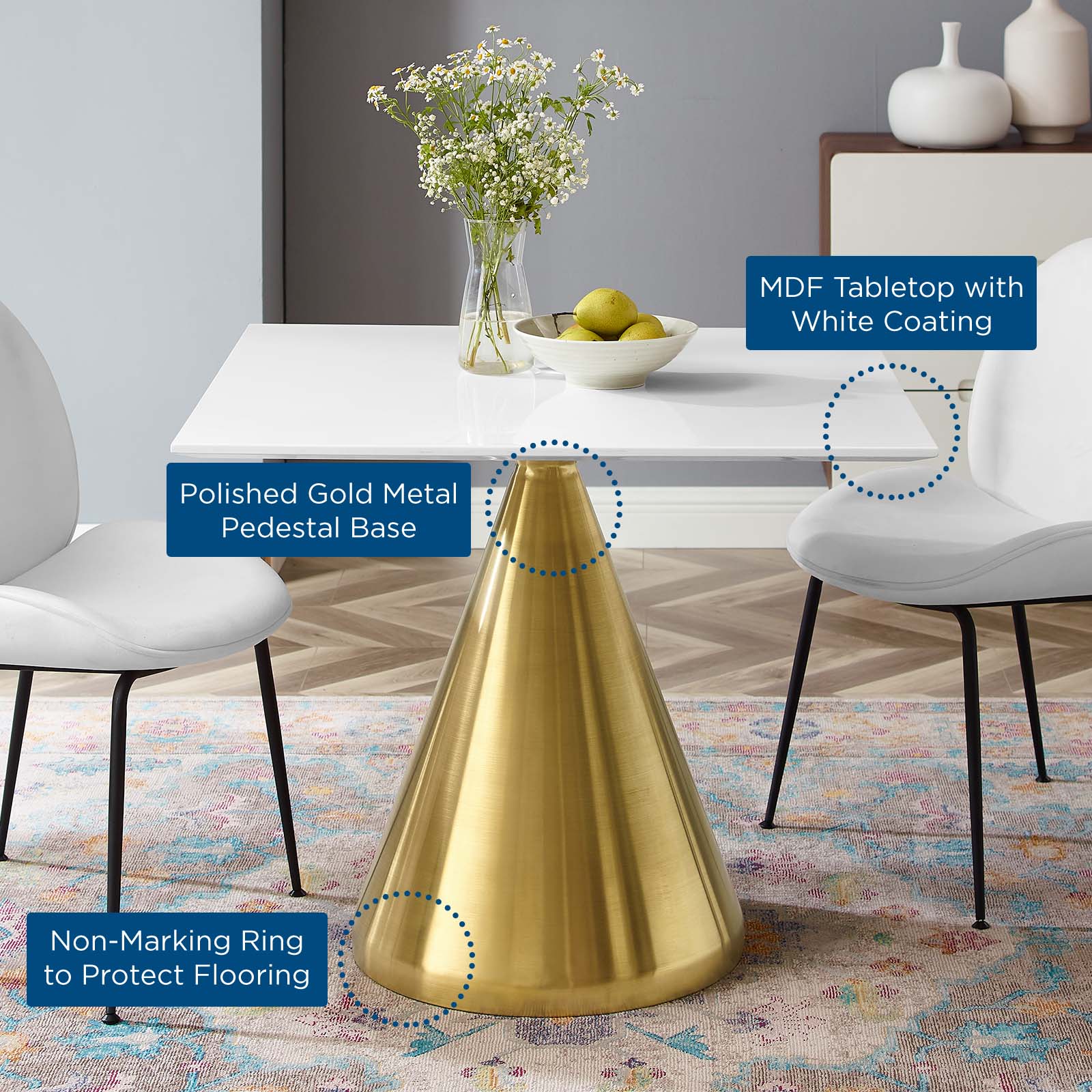 Tupelo 36" Square Dining Table By Modway - EEI-5317 | Dining Tables | Modishstore - 5