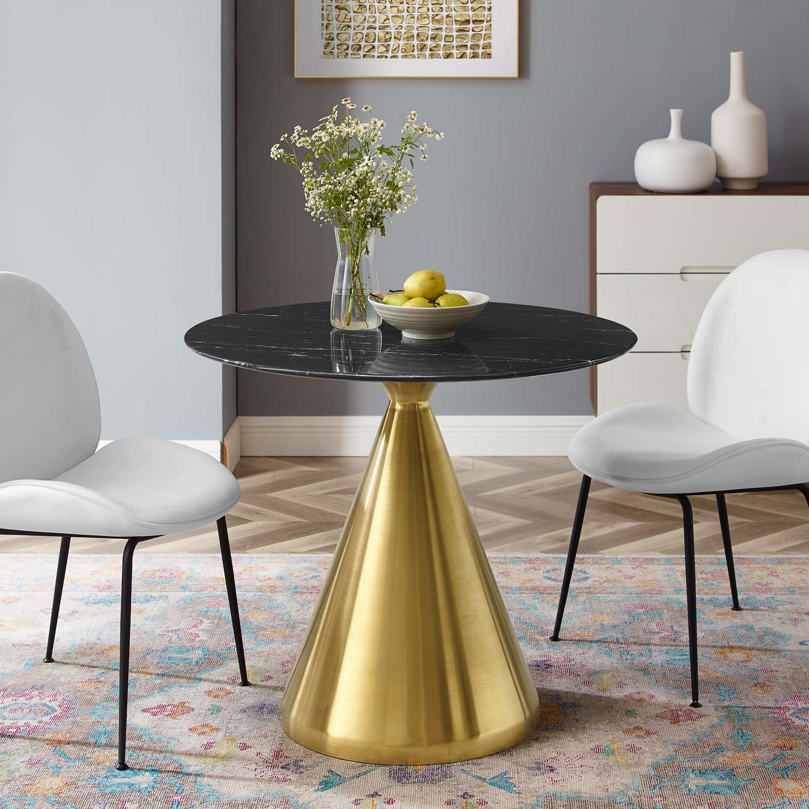 Tupelo 36" Artificial Marble Dining Table By Modway - EEI-5329 | Dining Tables | Modishstore - 1