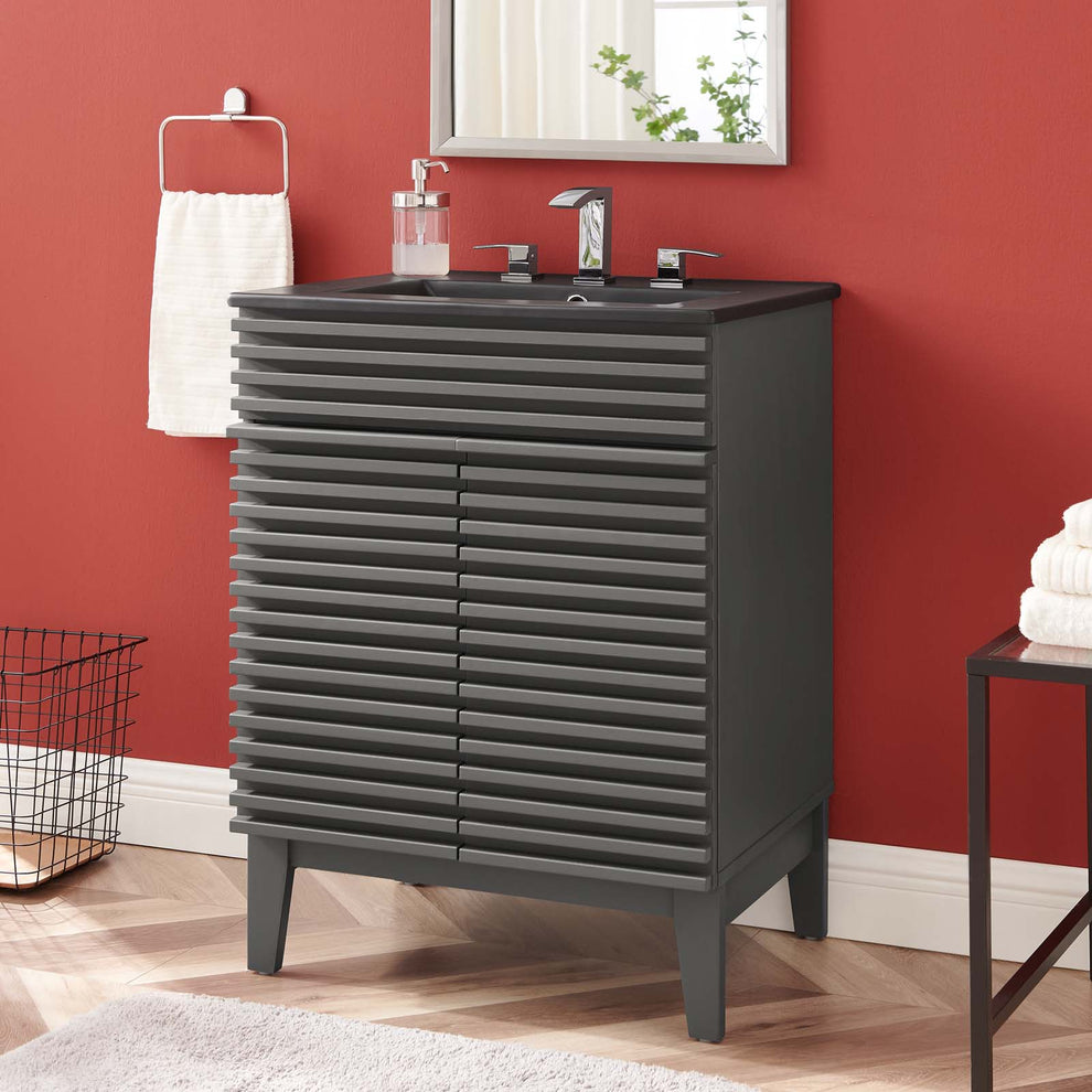 Modway Render 24" Bathroom Vanity w/Black Basin - EEI-5350 | Bathroom Accessories | Modishstore - 5