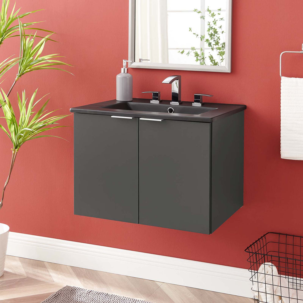 Modway Maybelle 24" Wall-Mount Bathroom Vanity - EEI-5370 | Bathroom Accessories | Modishstore - 9