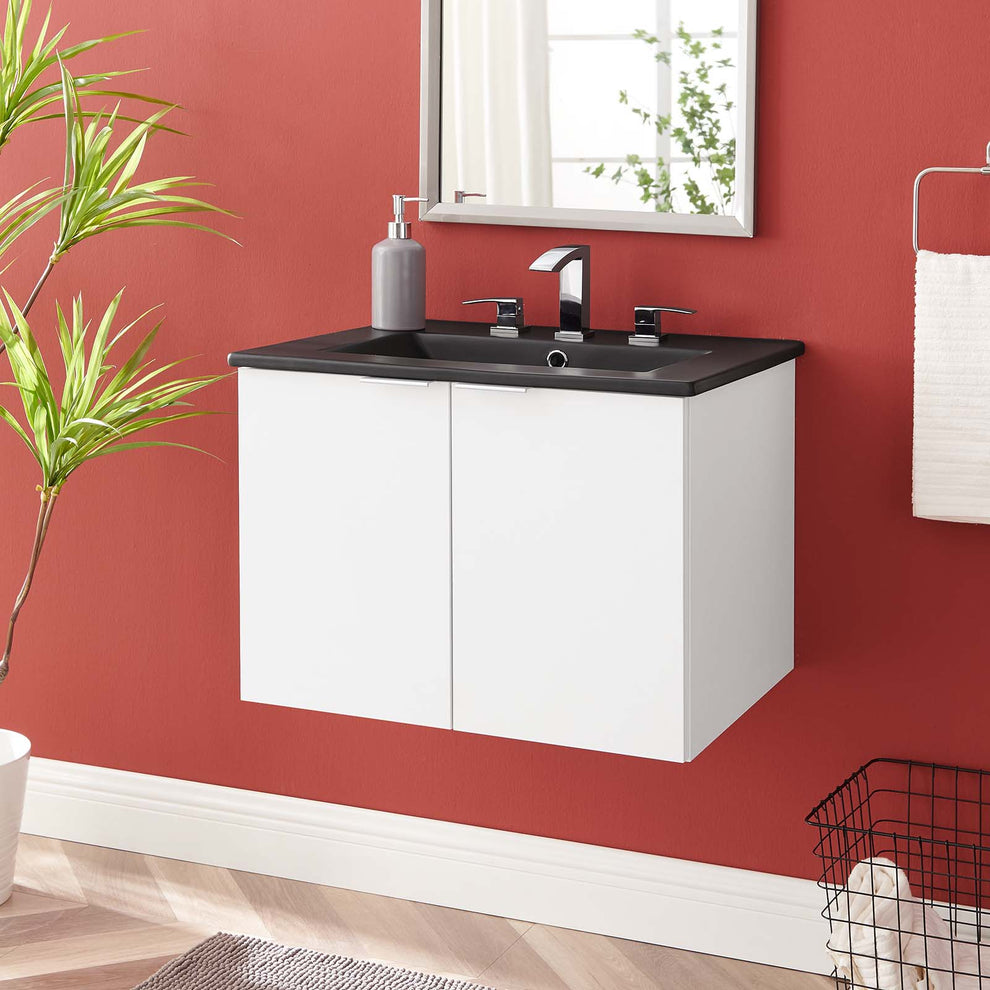 Modway Maybelle 24" Wall-Mount Bathroom Vanity - EEI-5370 | Bathroom Accessories | Modishstore - 1