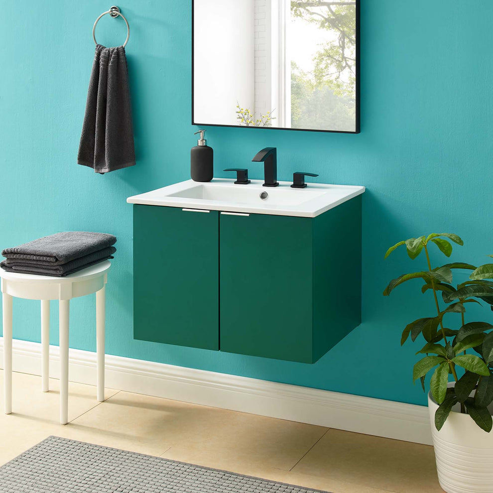 Maybelle 24" Wall-Mount Bathroom Vanity By Modway - EEI-5379 | Bathroom Accessories | Modishstore - 1