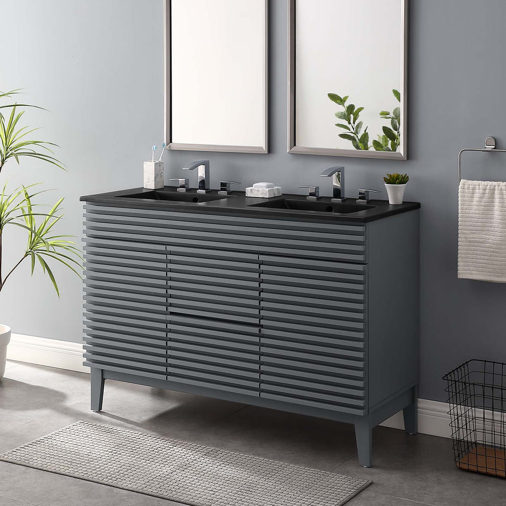 Modway Render 48" Double Sink Bathroom Vanity - EEI-5381 | Bathroom Accessories | Modishstore - 23