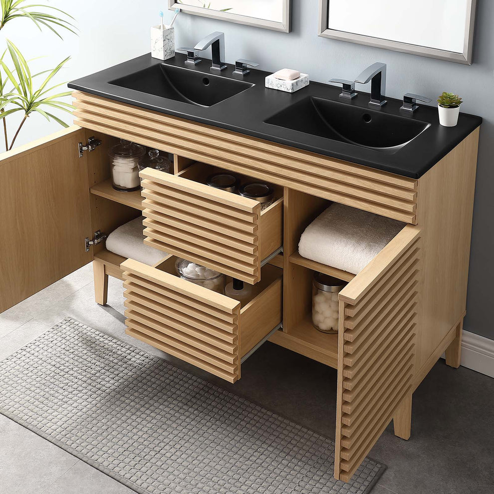 Modway Render 48" Double Sink Bathroom Vanity - EEI-5381 | Bathroom Accessories | Modishstore - 33