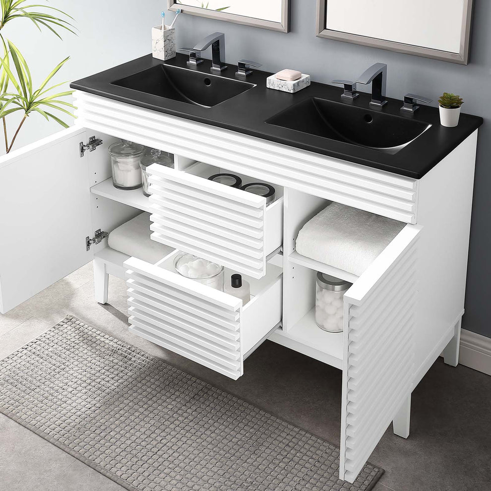 Modway Render 48" Double Sink Bathroom Vanity - EEI-5381 | Bathroom Accessories | Modishstore - 44
