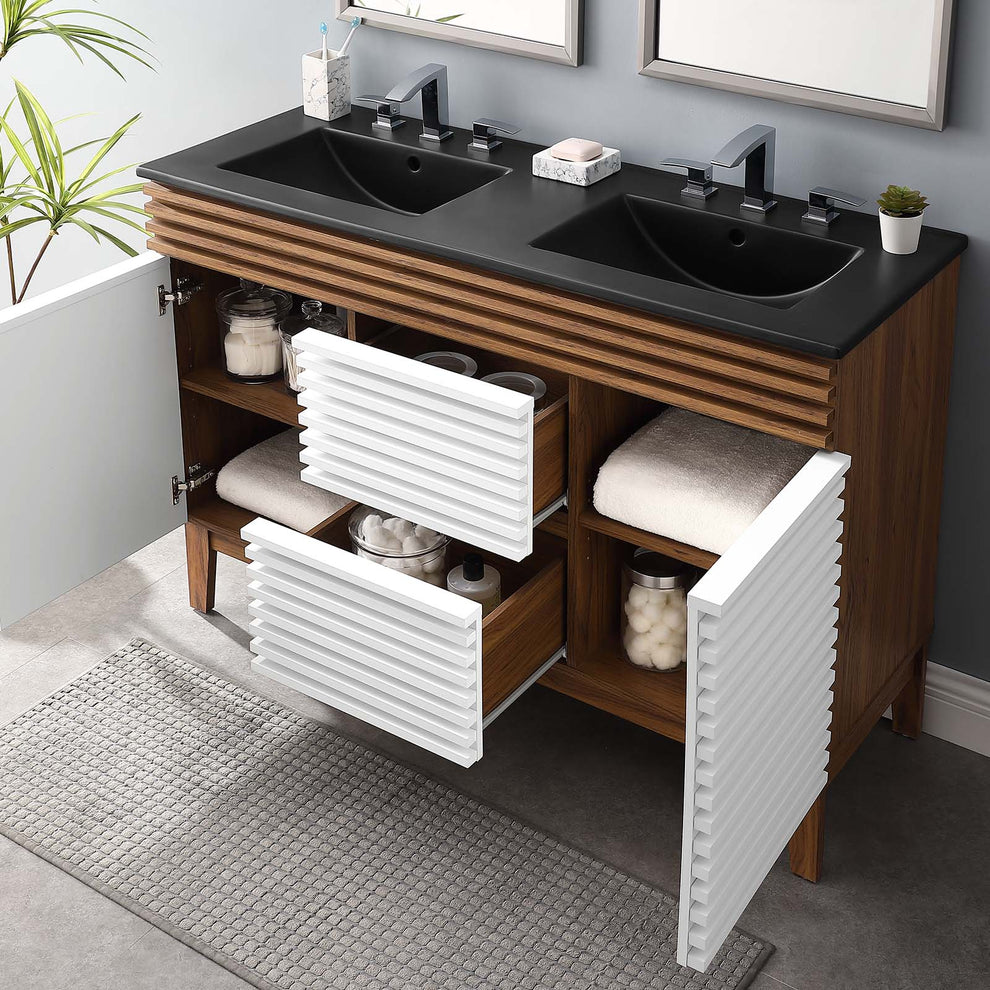 Modway Render 48" Double Sink Bathroom Vanity - EEI-5381 | Bathroom Accessories | Modishstore - 55