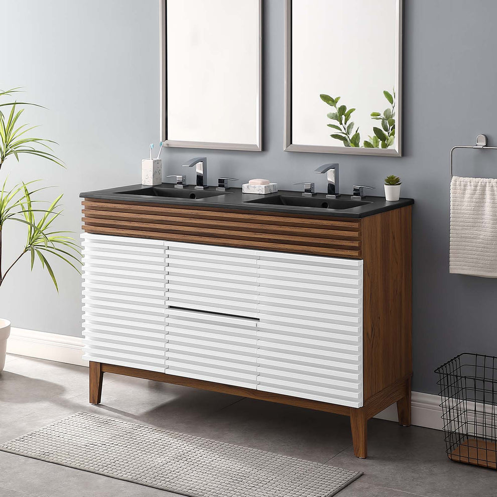 Modway Render 48" Double Sink Bathroom Vanity - EEI-5381 | Bathroom Accessories | Modishstore - 56