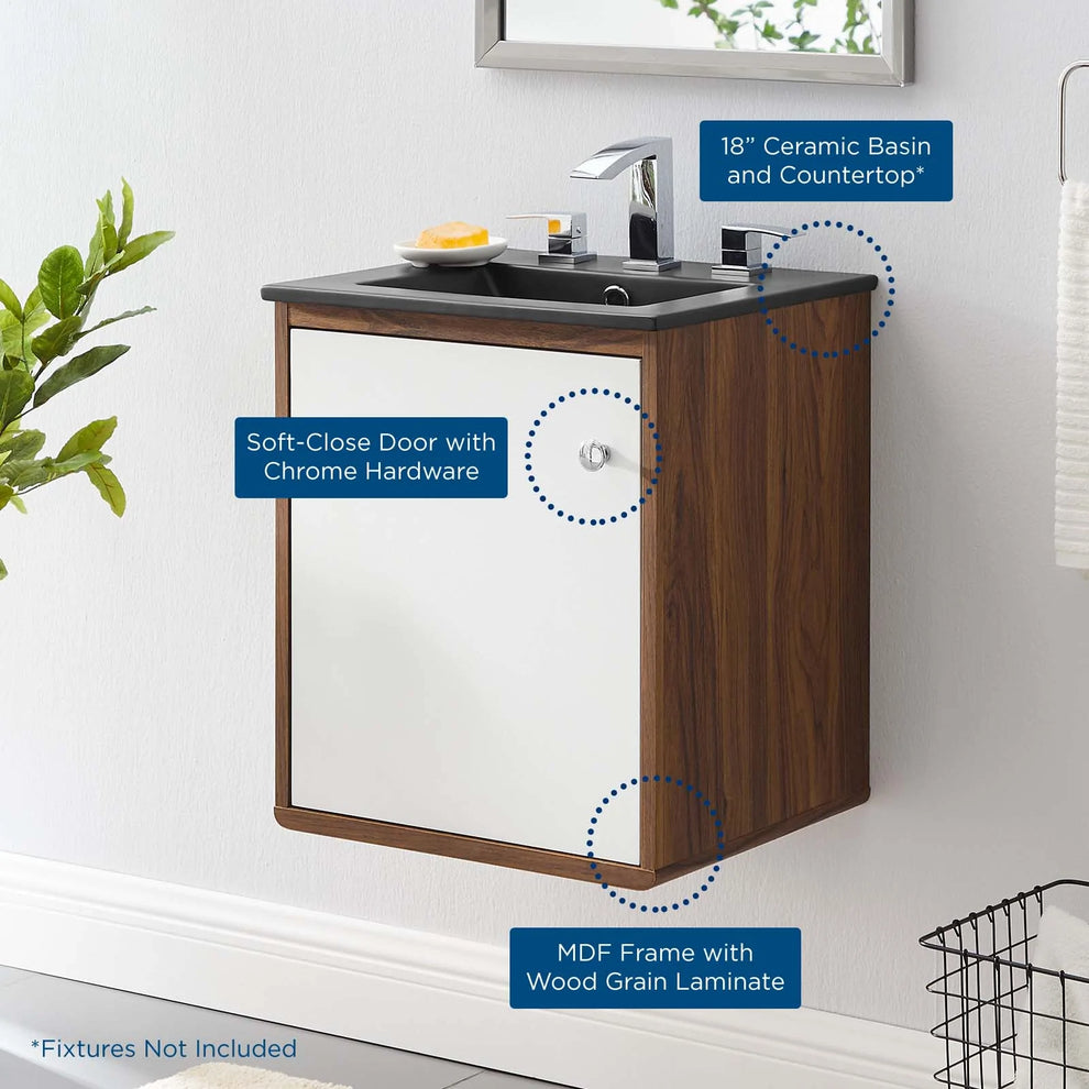 Modway Transmit 18" Wall-Mount Bathroom Vanity - EEI-5388 | Bathroom Accessories | Modishstore - 7