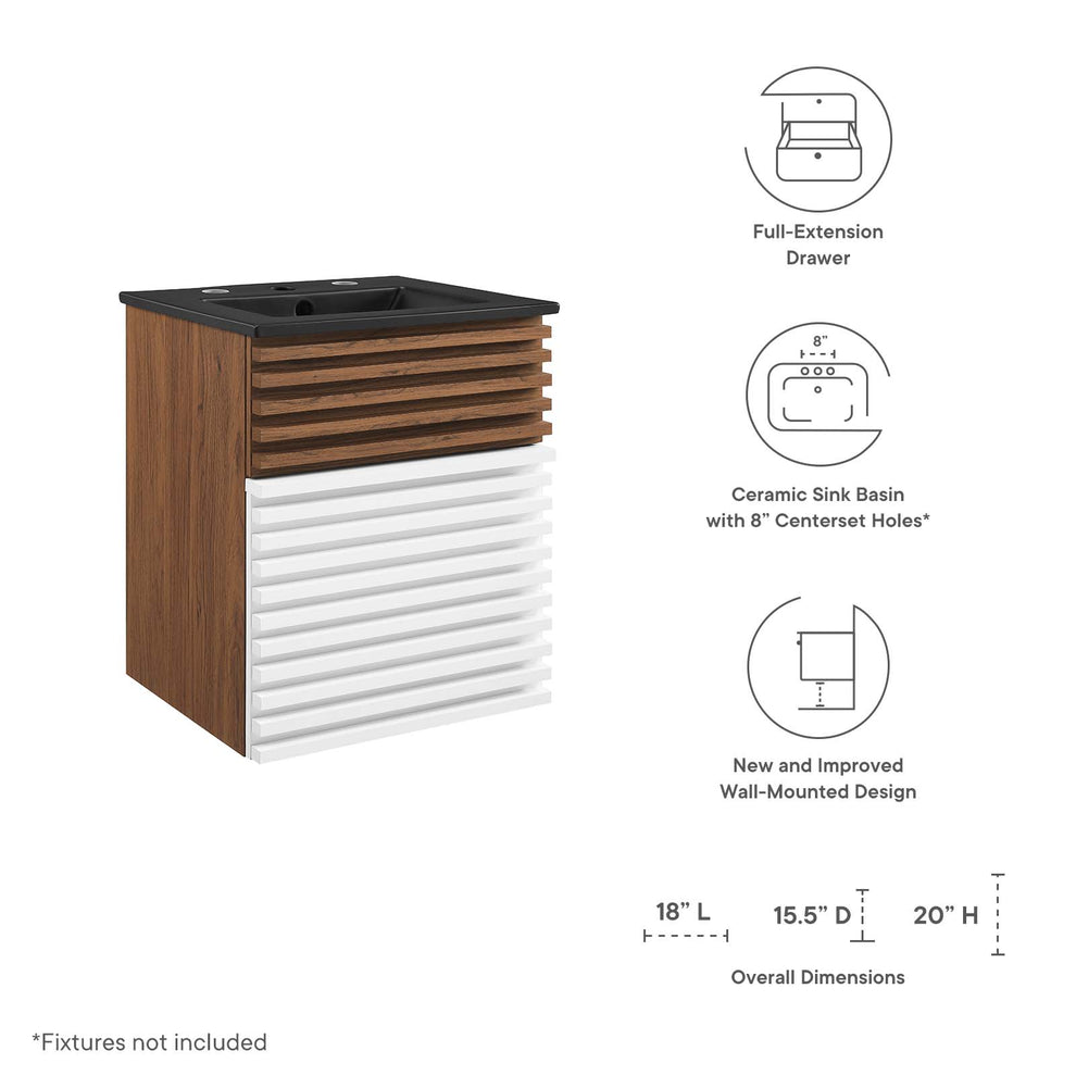 Modway Render 18" Wall-Mount Bathroom Vanity - EEI-5390 | Bathroom Accessories | Modishstore - 40