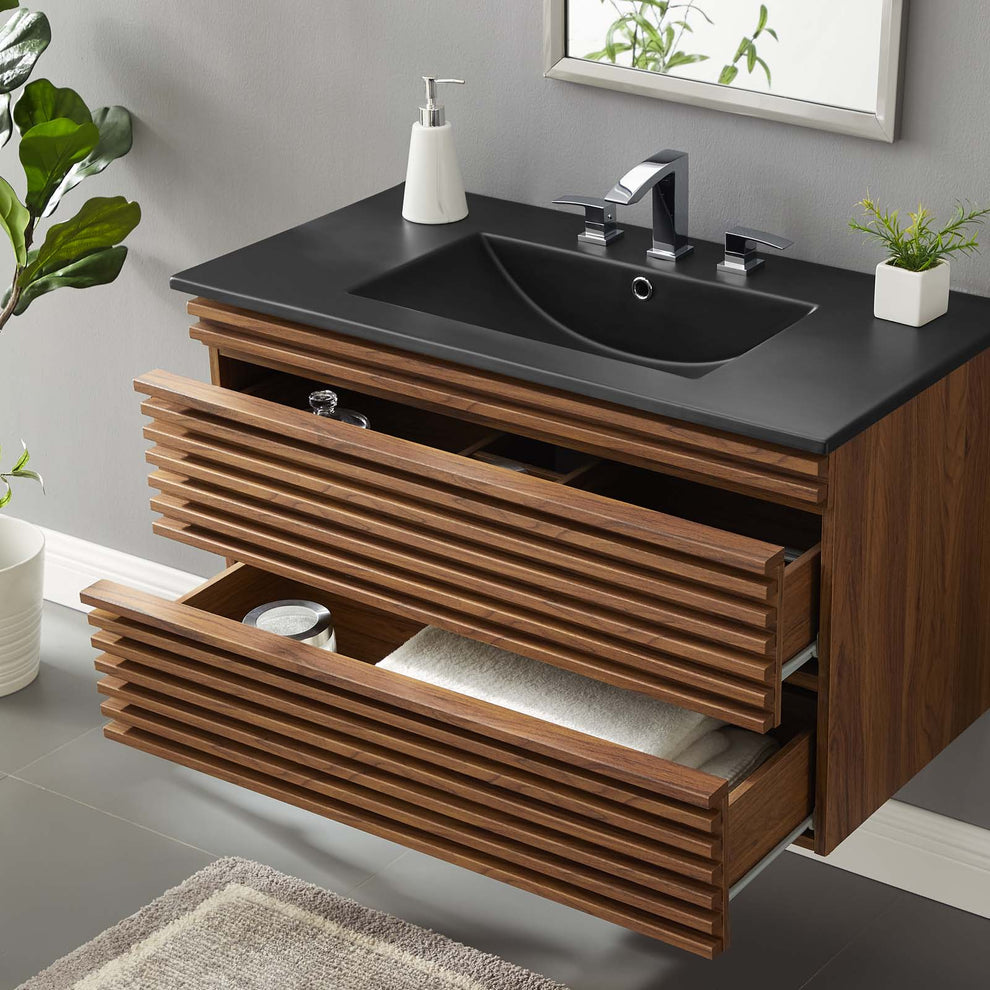 Modway Render 36" Wall-Mount Bathroom Vanity - EEI-5395 | Bathroom Accessories | Modishstore - 1