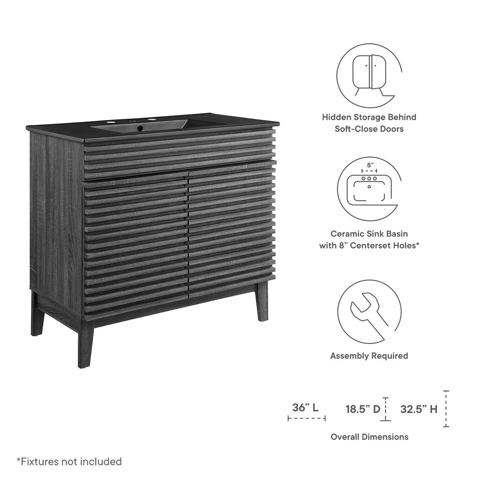 Modway Render 36" Bathroom Vanity - EEI-5396 | Bathroom Accessories | Modishstore - 17