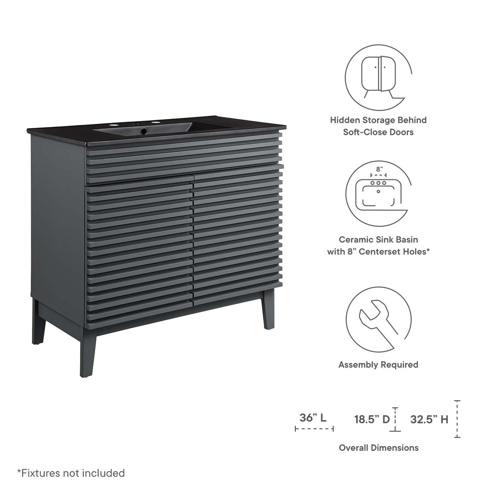 Modway Render 36" Bathroom Vanity - EEI-5396 | Bathroom Accessories | Modishstore - 26