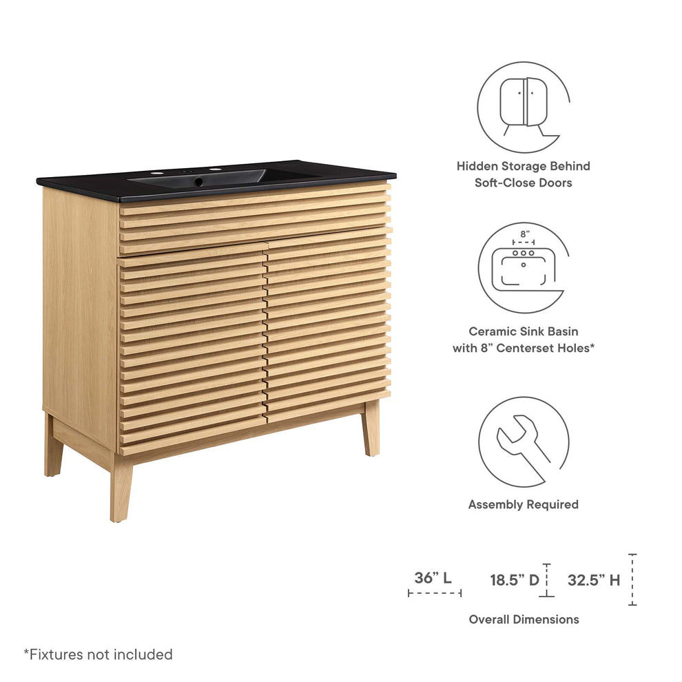 Modway Render 36" Bathroom Vanity - EEI-5396 | Bathroom Accessories | Modishstore - 35