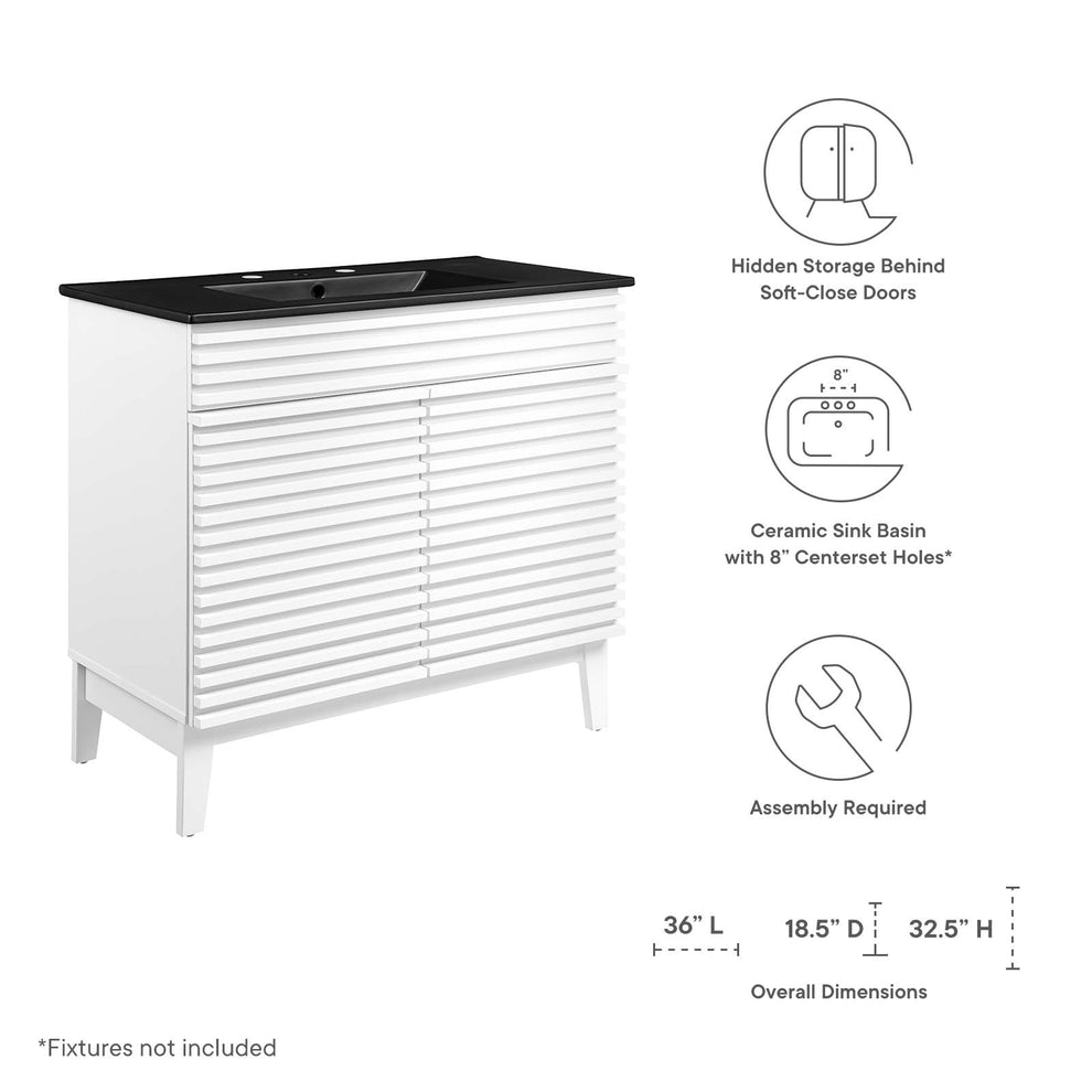 Modway Render 36" Bathroom Vanity - EEI-5396 | Bathroom Accessories | Modishstore - 44