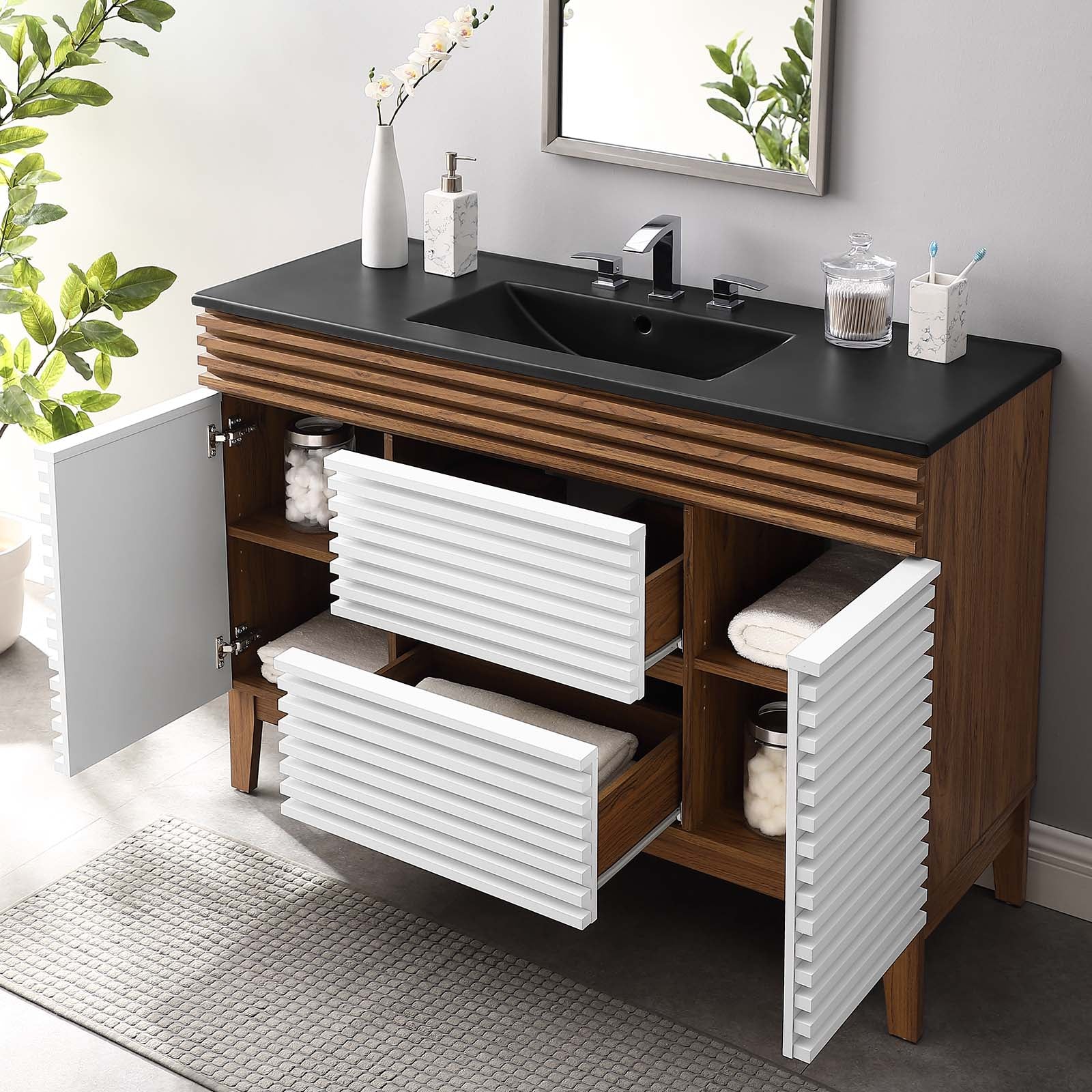 Modway Render 48" Single Sink Bathroom Vanity | Bathroom Accessories | Modishstore-57