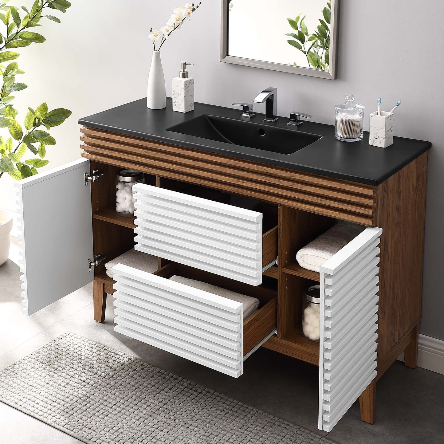Modway Render 48" Single Sink Bathroom Vanity - EEI-5398 | Bathroom Accessories | Modishstore - 57