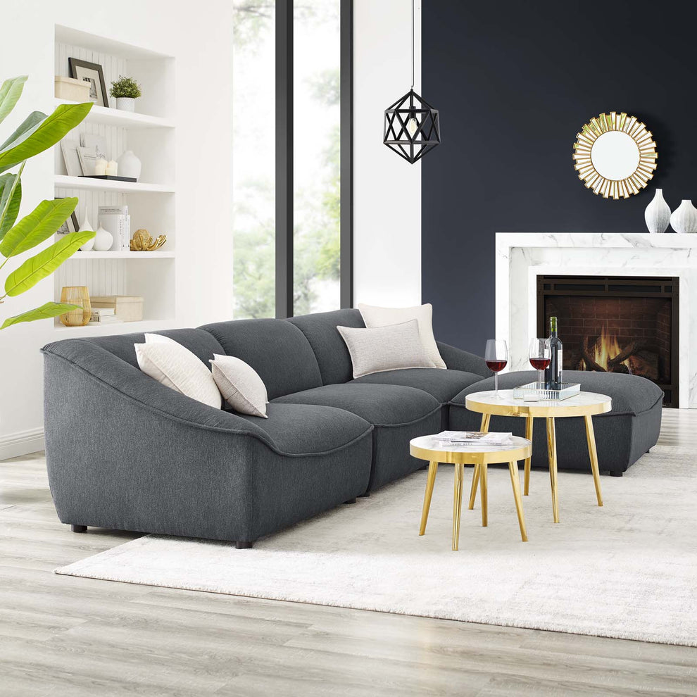 Modway Comprise 4-Piece Living Room Set - EEI-5405 | Sofa Set | Modishstore - 1
