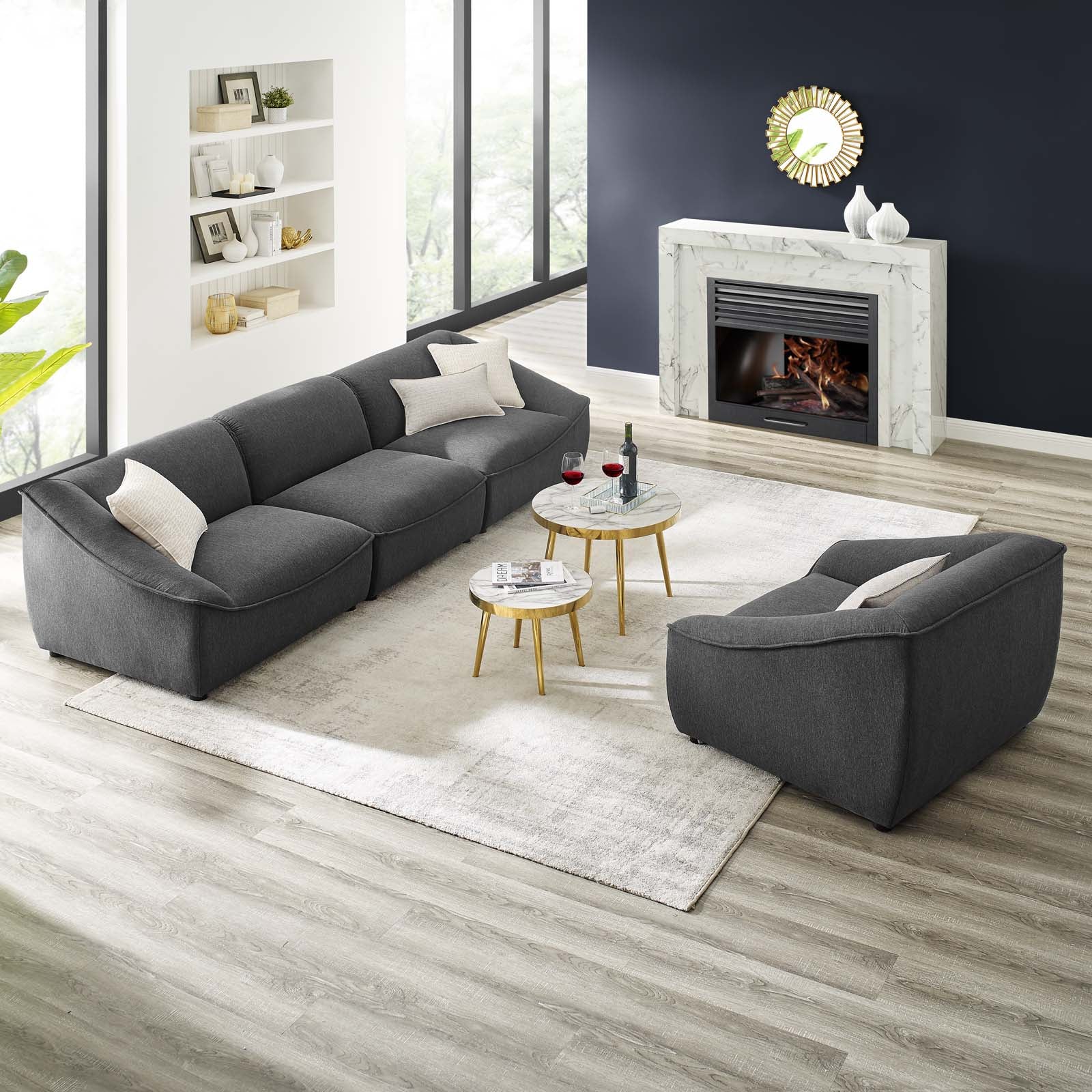 Modway Comprise 4-Piece Living Room Set | Sofas | Modishstore
