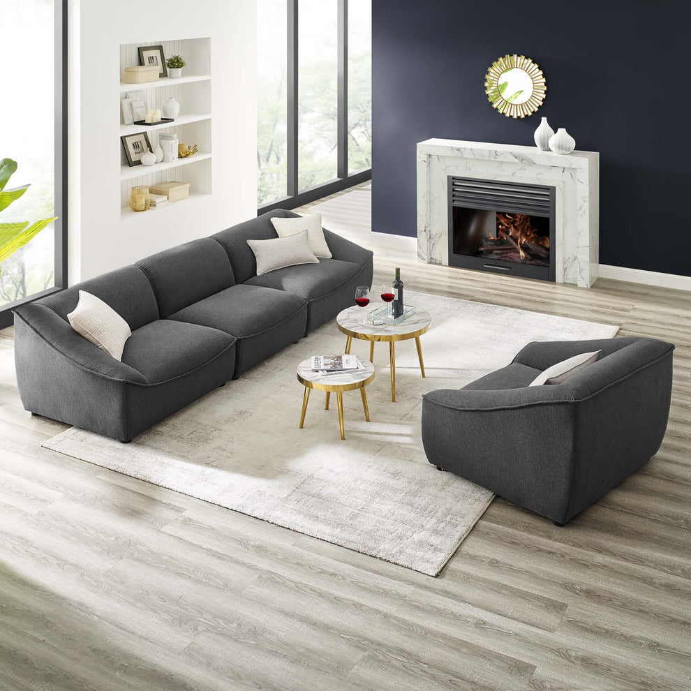 Modway Comprise 4-Piece Living Room Set - EEI-5406 | Sofa Set | Modishstore - 1