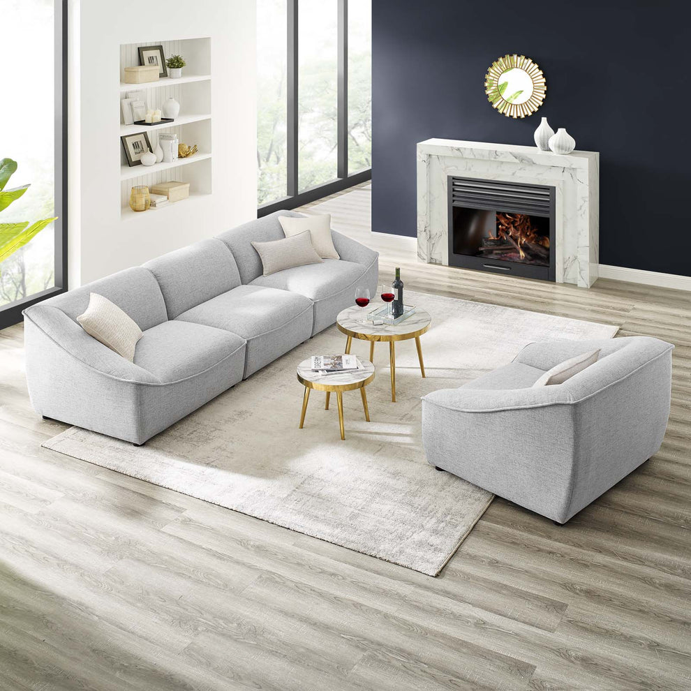 Modway Comprise 4-Piece Living Room Set - EEI-5406 | Sofa Set | Modishstore - 9