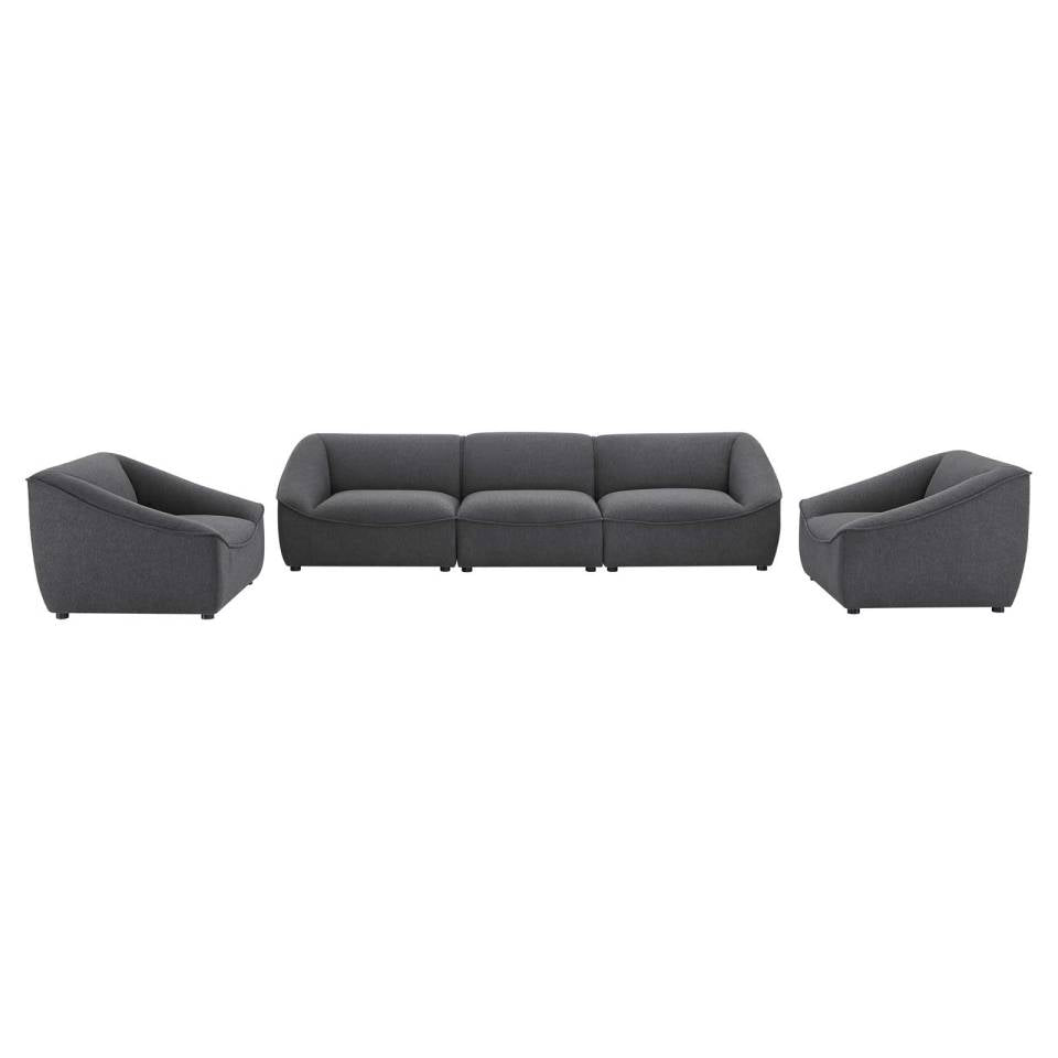 Modway Comprise 5-Piece Living Room Set - EEI-5407 | Sofa Set | Modishstore - 3