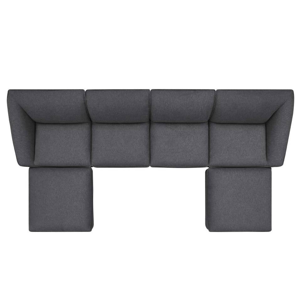 Modway Comprise 6-Piece Living Room Set - EEI-5409 | Sofa Set | Modishstore - 3