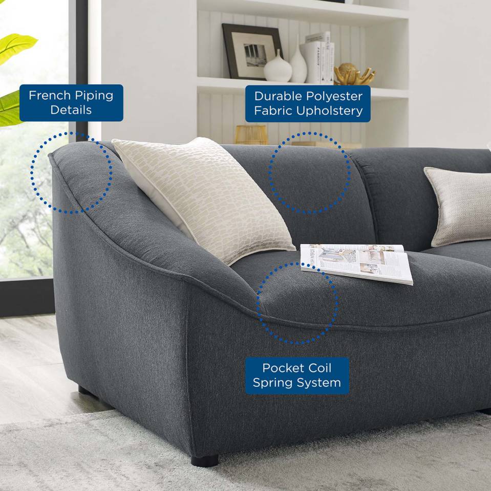 Modway Comprise 5-Piece Sectional Sofa | Sofas | Modishstore-14
