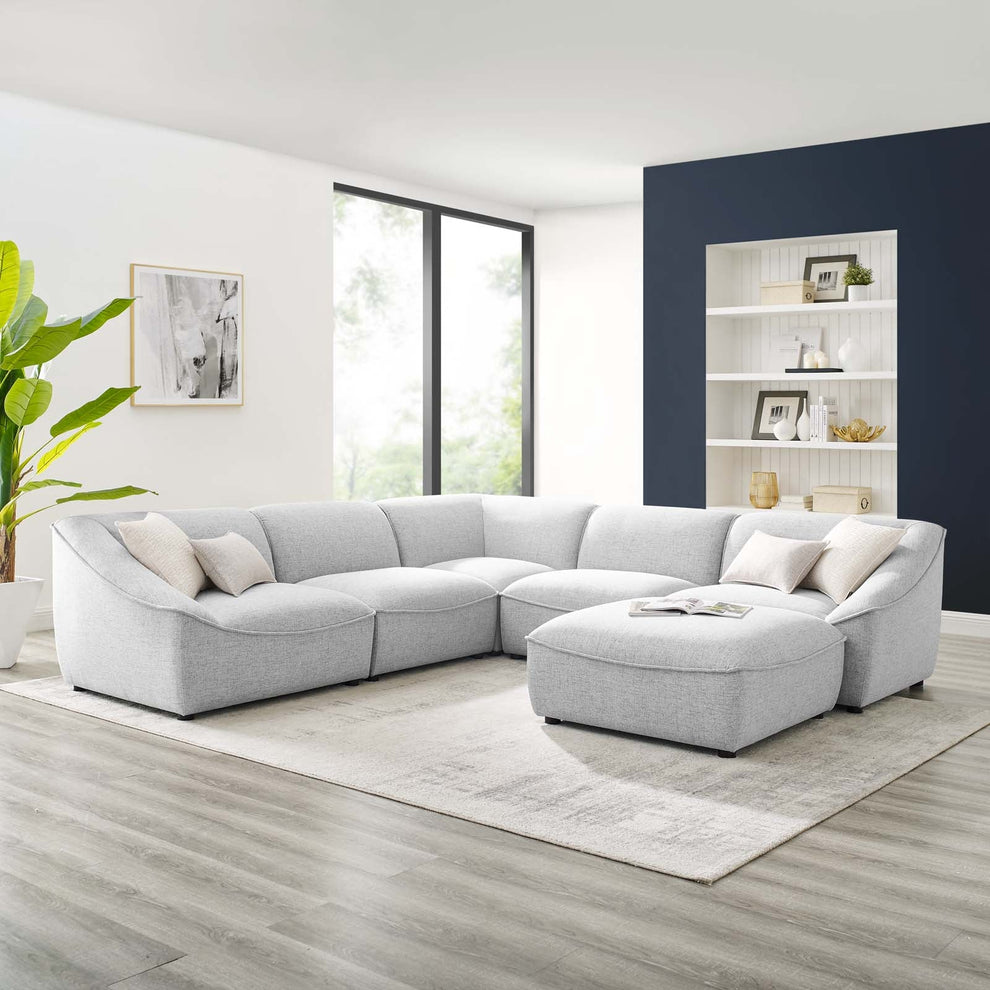 Modway Comprise 6-Piece Sectional Sofa - EEI-5411 | Sectional | Modishstore - 17