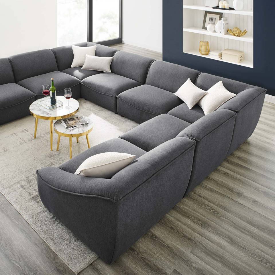 Modway Comprise 8-Piece Sectional Sofa - EEI-5414 | Outdoor Sofas, Loveseats & Sectionals | Modishstore - 1